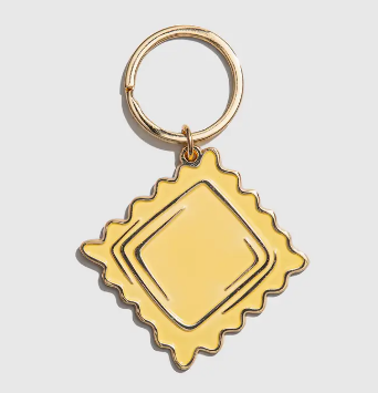 Ravioli Enamel Keychain