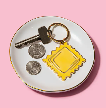 Ravioli Enamel Keychain