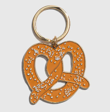 Pretzel Enamel Keychain