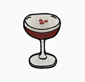Espresso Martini, iron on patch