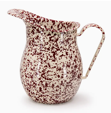 Splatterware Enamel Pitcher