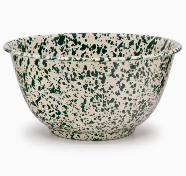 Splatter Enamelware Large Salad Bowl