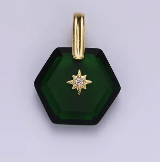 Celestial Hexagon Pendant (assorted colors)
