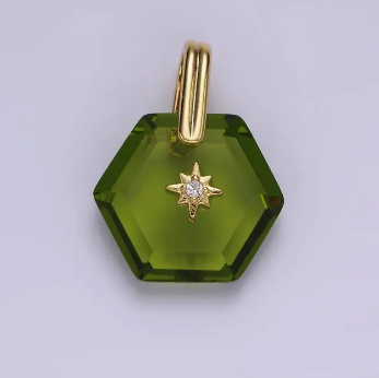 Celestial Hexagon Pendant (assorted colors)