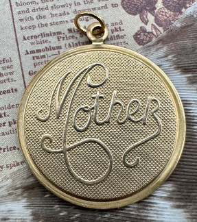 Brass Mother Charm Vintage