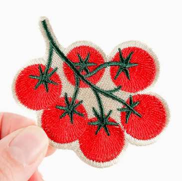 Tomato on Vine, iron on patch