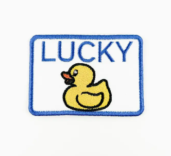 Lucky Duck, iron on patch