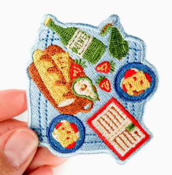 Picnic, iron on patch