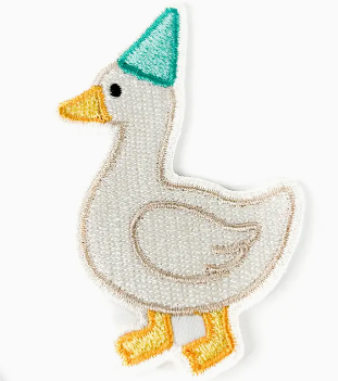 Goose w/ Hat, iron on patch