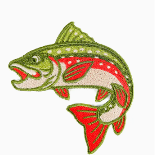 Trout, Iron on patch