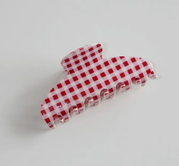 Gingham Claw Clip