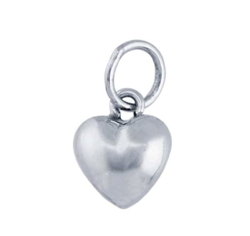 Sterling Silver Puff Heart Charm