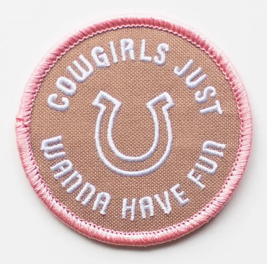 Cow Girls Just Wanna Have Fun, iron on patch