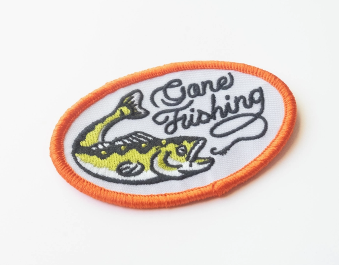 Gone Fishing, iron on patch