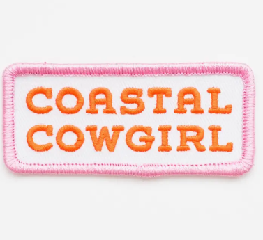 Coastal Cowgirl, iron on patch