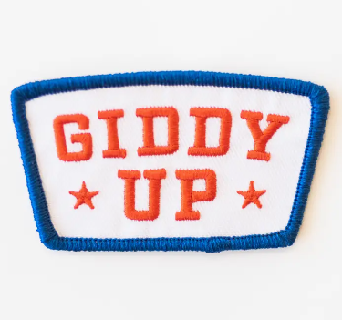 Giddy Up, iron on patch