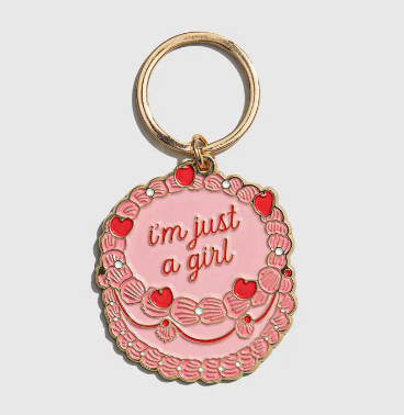 i'm just a girl Cake keychain