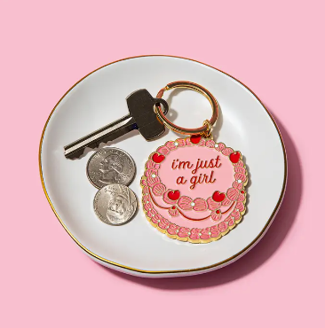 i'm just a girl Cake keychain