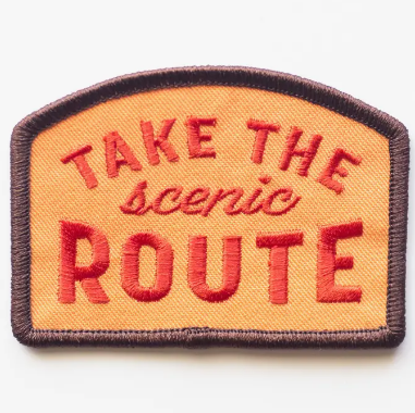 Take The Scenic Route, iron on patch