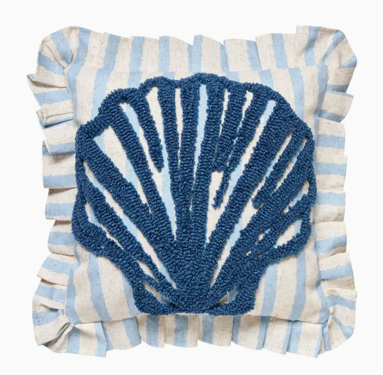 Shell Tufted Hook Pillow