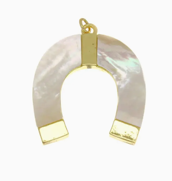 Mother of Pearl Horseshoe Charm