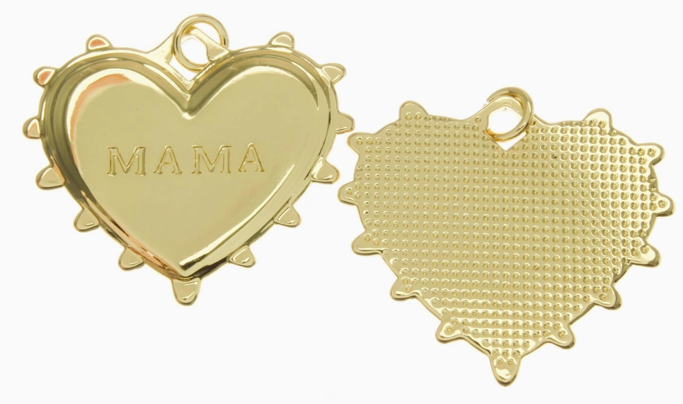 Mama Spiked Heart Charm