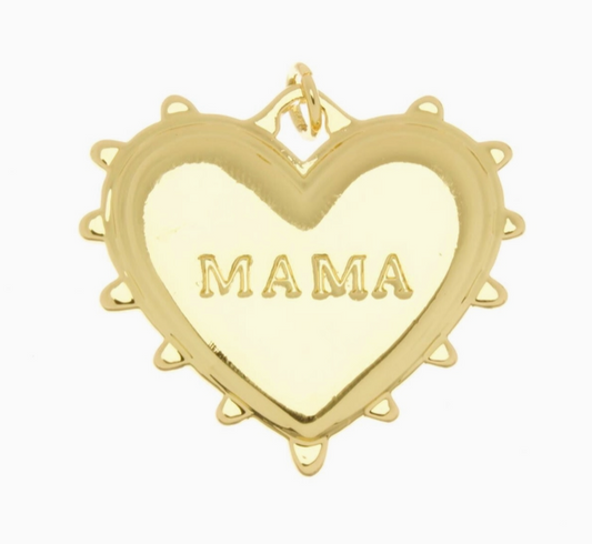 Mama Spiked Heart Charm