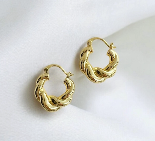 Thick Twist Hoops