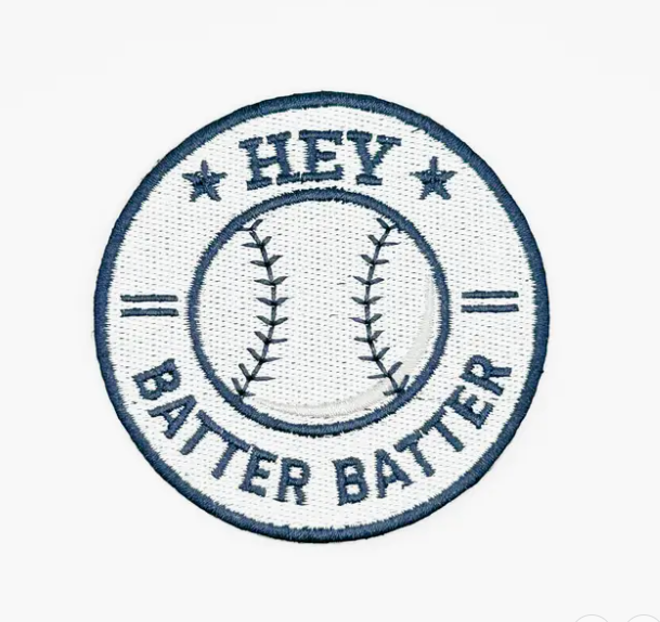 Hey Batter Batter, iron on patch