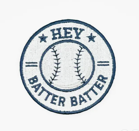 Hey Batter Batter, iron on patch