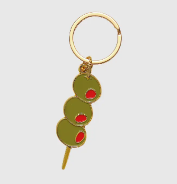 Cocktail Olives Keychain