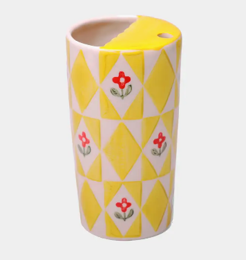 Ceramic Coffee Tumbler Mug Yellow