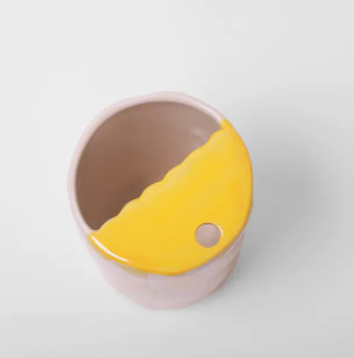 Ceramic Coffee Tumbler Mug Yellow
