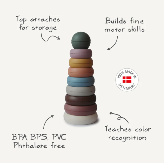 Mushie Stacking Rings Toy