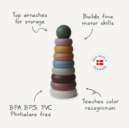 Mushie Stacking Rings Toy