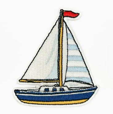 Sailboat, iron on patch