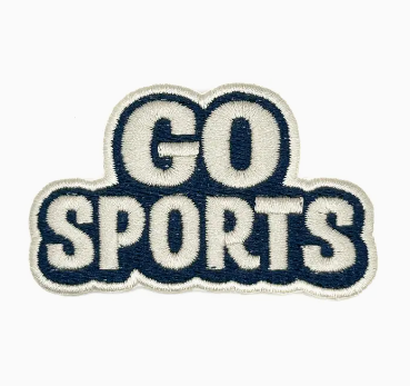 Go Sports, iron on patch