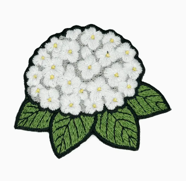 Hydrangea Flower, iron on patch
