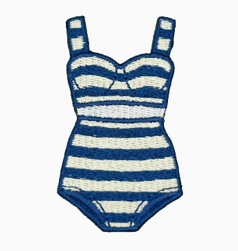 Striped Bathing Suit, iron on patch
