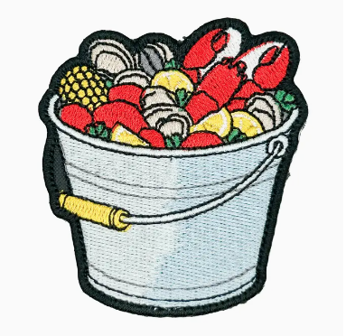 Seafood Boil, iron on patch