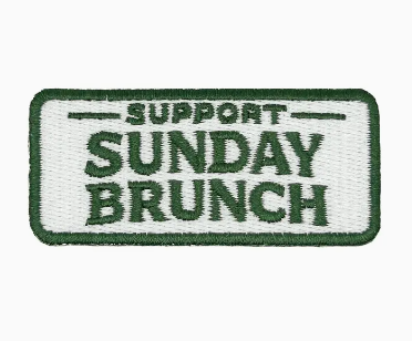 Support Sunday Brunch, iron on patch