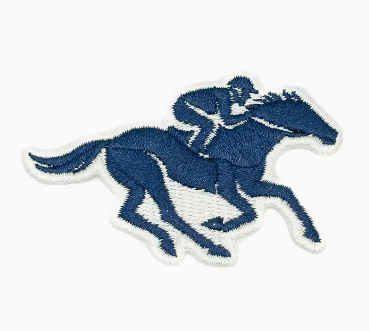 Horse Racing, iron on patch