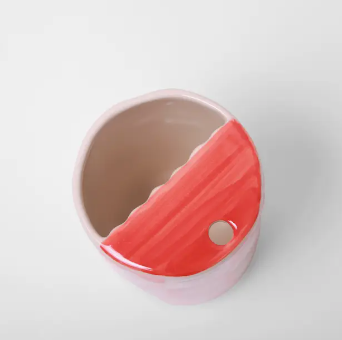 Ceramic Coffee Tumbler Mug Cherries