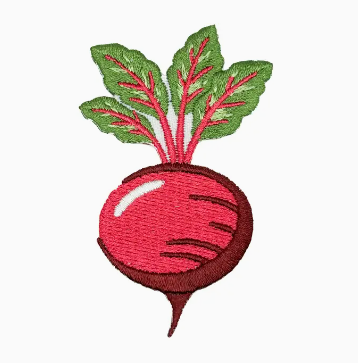 Radish, iron on patch