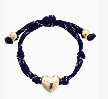 Puffy Heart Cord Bracelet