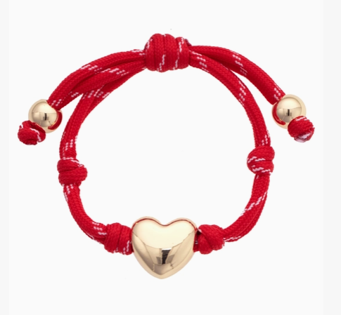 Puffy Heart Cord Bracelet