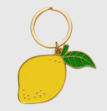 Lemon Enamel Keychain
