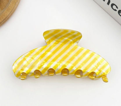 Striped Hair Claw Clip