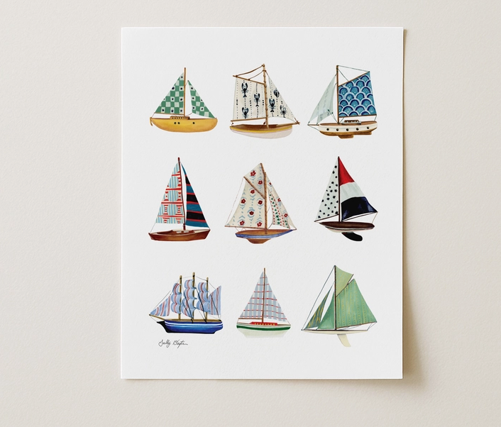 Nautical Sailboat Art Print
