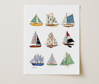 Nautical Sailboat Art Print